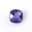 NATURAL Purple AMETHYST GEMSTONE : 0.70cts. Natural Untreated Purple Amethyst Gemstone Cushion Shape Checker Cut 6mm For Pendant