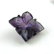 PURPLE AMETHYST Gemstone Carving : 38.50cts Natural Untreated Amethyst Hand Carved FLOWER 15mm - 21mm 2pcs (With Video)
