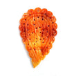 Exclusive Orange MOTHER Of PEARL Gemstone LEAF : 48.00cts Natural Untreated Orange Mop Gemstone Hand Carved Indian Leaf 55*34mm For Pendant