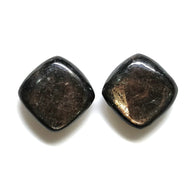 Golden Brown CHOCOLATE SAPPHIRE Gemstone : 10.50cts Natural Untreated Chocolate Sapphire Gemstone Cushion Shape Cabochon 10mm Pair