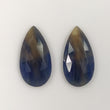 MULTI SAPPHIRE Gemstone Cut : 6.00cts Natural Untreated Unheated Sapphire Gemstone Rose Cut Pear Shape 15*8mm Pair For Earring