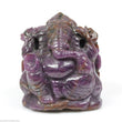RED RUBY Gemstone Sculpture : 573.70cts Natural Untreated Unheated Ruby Gemstone Hand Carved Lord GANESHA Sculpture Figurine 43*40mm*34(h)