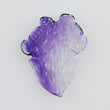 Purple AMETHYST Gemstone Carving : 9.60cts Natural Untreated Amethyst Hand Carved Uneven Shape 25*20mm (With Video)