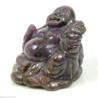 Red RUBY Gemstone BUDDHA Carving : 671ct Natural Untreated Ruby Gemstone Hand Carved LAUGHING Buddha Feng Shui Sculpture Figurine 47*54*47mm