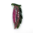 Watermelon TOURMALINE Gemstone CARVING : 10cts Natural Untreated Tourmaline Gemstone Uneven Hand Carved 16*10.5mm 1pc For Jewelry
