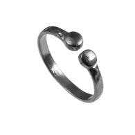 पीतल काले ऑक्सीकरण मढ़वाया हथौड़ा बनावट समर्थन समायोज्य अंगूठी कच्चे पीतल की अंगूठी निर्माण घटक अंगूठी DIY बोहो अंगूठी बैंड हस्तनिर्मित अंगूठी