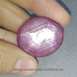 STAR SAPPHIRE Gemstone Cabochon : 82.50cts Natural Untreated 6Ray Pink Star Sapphire Gemstone Oval Cabochon 30*25.5mm*9.5(h) 1pc For Jewelry