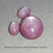 STAR SAPPHIRE Gemstone Cabochon : 41.50cts Natural Untreated 6Ray Pink Star Sapphire Gemstone Oval Cabochon 19*16mm*9(h) - 11*8mm*6(h) 3pcs
