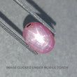 स्टार नीलम रत्न कैबोचोन: 10cts प्राकृतिक अनुपचारित 6Ray गुलाबी स्टार नीलम रत्न ओवल कैबोचोन 9*8mm*5.5(h) - 9*6.5mm*4.5(h) 3pcs