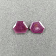 Raspberry Sheen PINK SAPPHIRE Gemstone Cut September Birthstone : 11.60cts Natural Untreated Sapphire Gemstone Hexagon Shape Normal Cut 13*11mm Pair For Jewelry