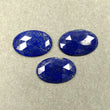 LAPIS LAZULI Gemstone CUT : 30.53cts Natural Untreated Unheated Blue Lapis Gemstone Oval Shape Rose Cut 22.5*15mm 3pcs Set For Jewelry