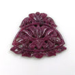 Red RUBY Gemstone Carving : 39cts Natural Untreated Unheated Red Ruby Gemstone Hand Carved Uneven Shape 34.5*31.5mm 1pc For Pendant