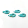 BLUE ARIZONA Kingman TURQUOISE Gemstone Cabochon : 10.60cts Natural Turquoise Gemstone Pear Shape Cabochon 17.5*10.5mm 4pcs For Jewelry