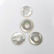 MOTHER OF PEARL Gemstone Cabochon : 16.79cts Natural Untreated White Mop Gemstone Round Shape Cabochon 12.5mm - 15.5mm 4pcs Lot For Jewelry