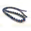 BLUE SAPPHIRE RUBY Gemstones Loose Beads : 368cts Natural Untreated Sapphire Gemstone Round Faceted Checker Cut Rondelle 22" Loose Beads