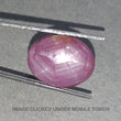 STAR African SAPPHIRE Gemstone Cabochon : 25.00cts Natural Untreated 6Ray Pink Star Sapphire Oval Cabochon 16.5*12.5mm*10(h) (With Video)