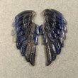 MULTI SAPPHIRE Gemstone Carving : 52.00cts Natural Untreated Unheated Sapphire Gemstone Hand Carved Angel Wings 42*22mm Pair For Jewelry