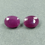 PINK SAPPHIRE Gemstone Cut : 18.90cts Natural Untreated Pink Sapphire Oval Shape Normal Cut 14.5*11mm*6(h) Pair For Earring