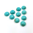 BLUE ARIZONA Kingman TURQUOISE Gemstone Cabochon : 18.10cts Natural Turquoise Gemstone Round Shape Cabochon 8mm 10pcs Lot For Jewelry