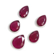Pinkish Red RUBY Gemstone Normal Cut : 31.00cts Natural Glass Filled Ruby Pear Shape 15.5*12.5mm - 13*9mm 5pcs