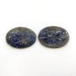 BLUE SAPPHIRE Gemstone Carving : 48.00cts Natural Untreated Unheated Sapphire Gemstone Hand Carved Oval Shape 26*18mm Pair For Jewelry