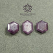 Raspberry Sheen SAPPHIRE Gemstone Normal Cut : 10.50cts Natural Untreated Pink Sapphire Hexagon Shape 10*9mm - 12*8.5mm 3pcs (With Video)