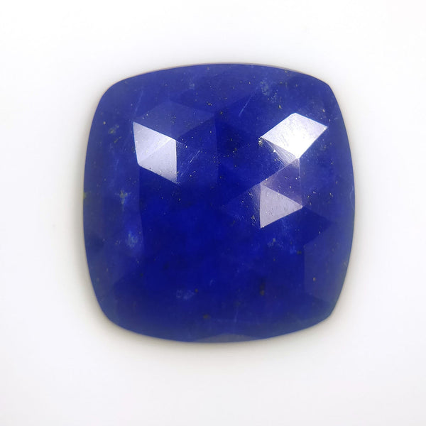 LAPIS LAZULI Gemstone Cut : 20.58cts Natural Untreated Unheated Blue Lapis Gemstone Cushion Shape Rose Cut 24*23mm 1pc For Pendant