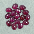 RED RUBY Gemstone Rose Cut : 38.00cts Natural Glass Filled Ruby Oval Shape 9*7mm 16pcs