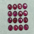 RED RUBY Gemstone Rose Cut : 38.00cts Natural Glass Filled Ruby Oval Shape 9*7mm 16pcs