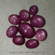 STAR RUBY Gemstone Cabochon : 58ct Natural Untreated Red 6Ray Star Ruby Gemstone Oval Shape Cabochon 8*6mm - 16*12mm 9pcs Lot For Jewelry