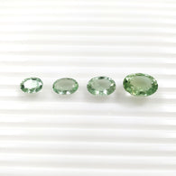 GREEN AMETHYST Gemstone Cut : 12.50cts Natural Untreated Amethyst Gemstone Oval Shape Normal Cut 9*7mm - 13.5*10.5mm 4pcs Lot For Jewelry