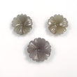 MULTI SAPPHIRE Gemstone Carving : 27.50cts Natural Untreated Unheated Sapphire Hand Carved Flower 14mm - 16mm 3pcs (With Video)