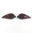 MULTI SAPPHIRE Gemstone LEAF Carving : 9.50cts Natural Untreated Unheated Sapphire Gemstone Hand Carved Indian Leaf 21*10mm Pair For Jewelry