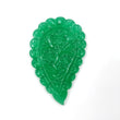 Indian LEAF Hand Carved : 50.00cts Natural Onyx Gemstone One Sided Hand Carved Big Size Indian Leaf 55*35mm 1pc For Pendant