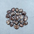 Golden Brown CHOCOLATE SAPPHIRE Gemstone Slices : 196.50cts Natural Untreated Sapphire Uneven Shape Rose Cut 16*13mm - 24*15mm 19pcs Lot