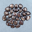 Golden Brown CHOCOLATE SAPPHIRE Gemstone Slices : 205.50cts Natural Untreated Sapphire Uneven Shape Rose Cut 14*11.5mm - 17*13mm 26pcs Lot