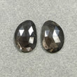 Golden Brown CHOCOLATE SAPPHIRE Gemstone Rose Cut : 12.50cts Natural Untreated Sapphire Uneven Shape 15.5*11mm Pair (With Video)
