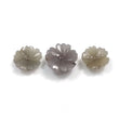 MULTI SAPPHIRE Gemstone Carving : 27.50cts Natural Untreated Unheated Sapphire Hand Carved Flower 14mm - 16mm 3pcs (With Video)
