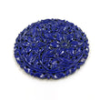 LAPIS LAZULI Gemstone Carving : 52.00cts Natural Untreated Unheated Blue Lapis Gemstone Hand Carved Round Shape 60mm Pair For Jewelry
