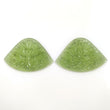 ANTIGORITE GREEN SERPENTINE Gemstone Carving : 53cts Natural Untreated Serpentine Gemstone Hand Carved Uneven Shape 44*29mm Pair For Jewelry