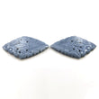 BLUE OPAL Gemstone Carving : 39.43cts Natural Color Enhanced Opal Gemstone Hand Carved Fancy Shape 41.5*26mm Pair For Earring