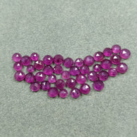 Raspberry Sheen PINK SAPPHIRE Gemstone Cut September Birthstone : 14.75cts Natural Untreated Sapphire Round Shape Rose Cut 3mm - 4mm 41pcs Lot For Jewelry