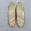 BOTSWANA AGATE Gemstone CABOCHON : 31.00cts Natural Untreated Unheated Agate Gemstone Oval Shape Cabochon 40*11mm*3.5(h) Pair For Jewelry