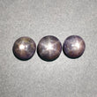 STAR RUBY Gemstone Cabochon : 46.05cts Natural Untreated Milky Star Ruby Gemstone Round Shape Cabochon 13mm - 14.5mm 3pcs Set For Jewelry