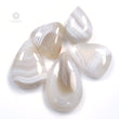 BOTSWANA AGATE Gemstone Cabochon : 71.00cts Natural Untreated Agate Gemstone Pear Shape Cabochon 18*13.5mm - 27*17mm 5pcs Lot For Jewelry