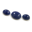 BLUE SAPPHIRE Gemstone Cabochon : 10.00cts Natural Untreated Sapphire Gemstone Oval Shape Cabochon 9*7mm - 12*10mm 3pcs Set For Jewelry