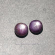 STAR RUBY Gemstone Cabochon : 12.06cts Natural Untreated Unheated Star Ruby Gemstone Round Shape Cabochon 9mm*6.5(h)mm Pair For Jewelry