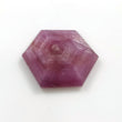 Raspberry SAPPHIRE Gemstone Normal Cut TRAPICHE : 14.00cts Natural Untreated Sheen Pink Sapphire Hexagon Shape 19*17mm (With Video)
