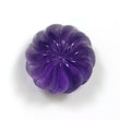PURPLE AMETHYST Gemstone Carving : 26.70cts Natural Untreated Amethyst Gemstone Hand Carved Both Side Round Shape 19mm*11(h) 1pc For Jewelry