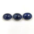 BLUE SAPPHIRE Gemstone Cabochon : 47.00cts Natural Untreated Sapphire Gemstone Oval Shape Cabochon 16*12.5mm - 17*13mm 3pcs Set For Jewelry